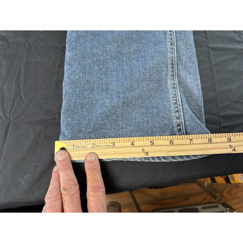 Rock & Republic Bootcut‎ mens Jeans Blue Button Logo Zipper - Picture 5 of 6